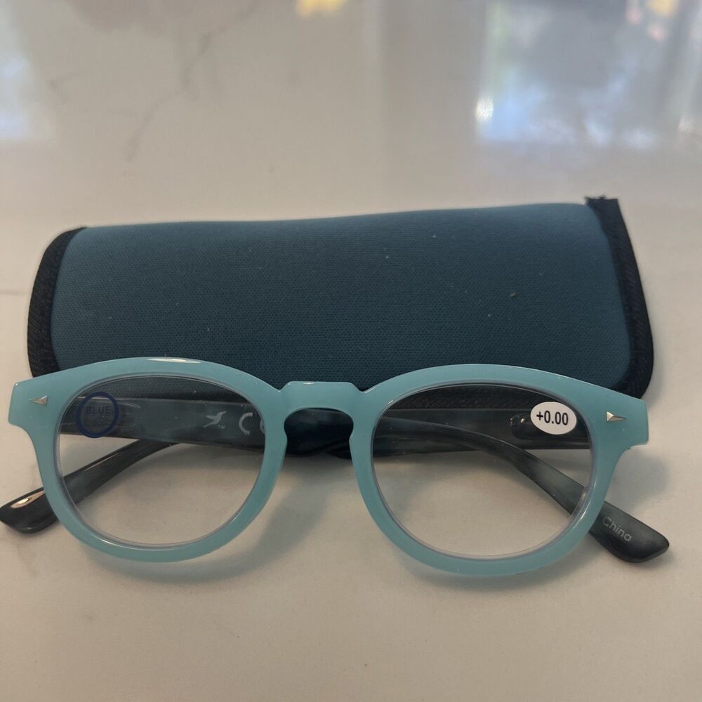 Hummingbird Stylish Malmo Glasses - Aqua Blue +0.0 (With Case) - NEW